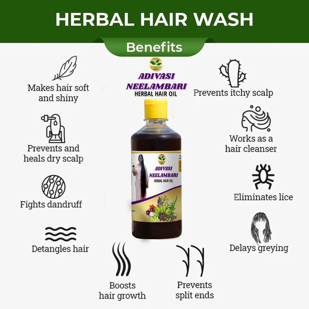 Original Adivasi Neelgiri Herbal Hair Oil - Directly From Karnataka My 